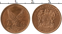 Продать Монеты ЮАР 2 цента 1999 сталь с медным покрытием