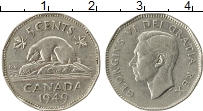 Продать Монеты Канада 5 центов 1952 Сталь покрытая никелем