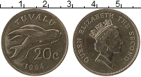 Продать Монеты Тувалу 20 центов 1994 Медно-никель