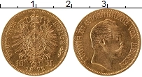 Продать Монеты Гессен-Дармштадт 10 марок 1872 Золото