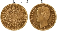 Продать Монеты Бавария 10 марок 1903 Золото