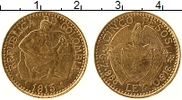 Продать Монеты Колумбия 5 песо 1913 Золото