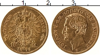 Продать Монеты Саксония 10 марок 1873 Золото