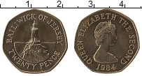 Продать Монеты Остров Джерси 20 пенсов 1987 Медно-никель