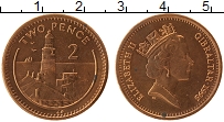 Продать Монеты Гибралтар 2 пенса 1995 Медь