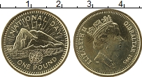 Продать Монеты Гибралтар 1 фунт 1995 Латунь
