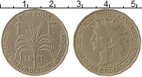 Продать Монеты Гваделупа 1 франк 1921 Медно-никель