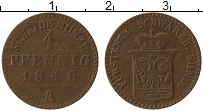 Продать Монеты Шварцбург-Зондерхаузен 1 пфенниг 1846 Медь