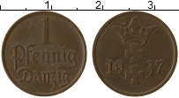 Продать Монеты Данциг 1 пфенниг 1937 Медь