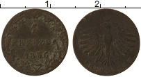 Продать Монеты Франкфурт 1 крейцер 1853 Медь