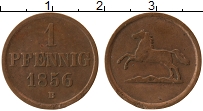 Продать Монеты Ганновер 1 пфенниг 1853 Медь