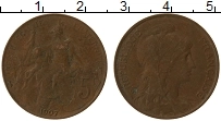 Продать Монеты Франция 5 сантим 1907 Медь