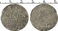 Продать Монеты Анхальт-Бернбург 1/6 талера 1754 Серебро