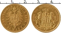 Продать Монеты Гамбург 20 марок 1878 Золото