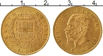 Продать Монеты Италия 20 лир 1865 Золото