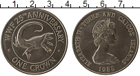 Продать Монеты Теркc и Кайкос 1 крона 1988 Медно-никель