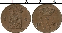 Продать Монеты Нидерланды 1 цент 1860 Медь