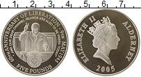 Продать Монеты Олдерни 5 фунтов 2005 Серебро