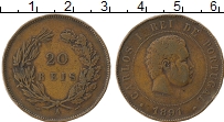 Продать Монеты Португалия 20 рейс 1891 Медь