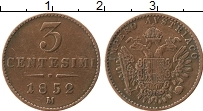 Продать Монеты Австрия 3 сентесим 1852 Медь