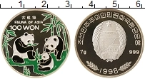 Продать Монеты Северная Корея 100 вон 1998 Серебро