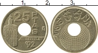 Продать Монеты Испания 25 песет 1992 Медно-никель