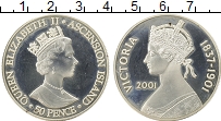 Продать Монеты Остров Вознесения 50 пенсов 2001 Серебро