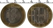 Продать Монеты Словения 3 евро 2010 Биметалл