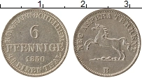 Продать Монеты Ганновер 6 пфеннигов 1846 Серебро