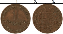 Продать Монеты Саксен-Кобург-Готта 1 пфенниг 1868 Медь