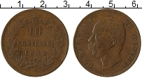 Продать Монеты Италия 10 сентесим 1893 Медь