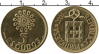 Продать Монеты Португалия 5 эскудо 1990 Латунь