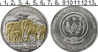 Продать Монеты Руанда 1000 франков 2007 Серебро