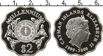 Продать Монеты Каймановы острова 2 доллара 2000 Серебро