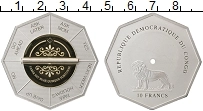 Продать Монеты Конго 10 франков 2004 Серебро