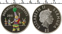 Продать Монеты Бермудские острова 5 долларов 2001 Серебро