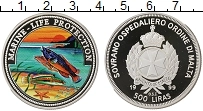 Продать Монеты Мальтийский орден 500 лир 1999 Серебро