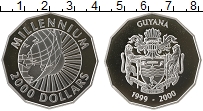 Продать Монеты Гайана 2000 долларов 1999 Серебро