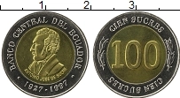 Продать Монеты Эквадор 100 сукре 1997 Биметалл