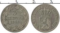 Продать Монеты Гессен 3 крейцера 1844 Серебро