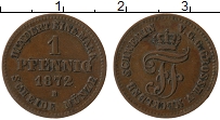 Продать Монеты Мекленбург-Шверин 1 пфенниг 1872 Медь