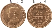 Продать Монеты Андорра 25 сентим 1986 Медь