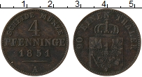 Продать Монеты Пруссия 4 пфеннига 1834 Медь