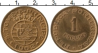 Продать Монеты Сан-Томе и Принсипи 1 эскудо 1962 Бронза