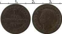 Продать Монеты Саксония 1 грош 1858 Медь