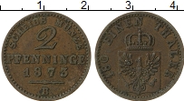 Продать Монеты Пруссия 2 пфеннига 1875 Медь