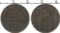 Продать Монеты Пруссия 2 пфеннига 1855 Медь