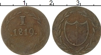 Продать Монеты Франкфурт 1 пфенниг 1819 Медь