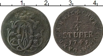 Продать Монеты Кёльн 1/4 стюбера 1745 Медь