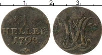 Продать Монеты Гессен-Кассель 1 геллер 1818 Медь